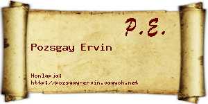 Pozsgay Ervin névjegykártya